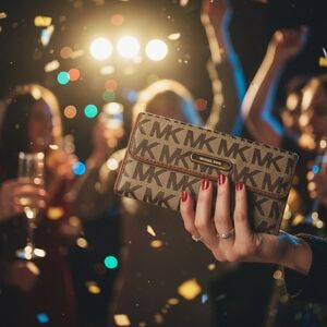 Michael Kors Brown and Tan Wallet